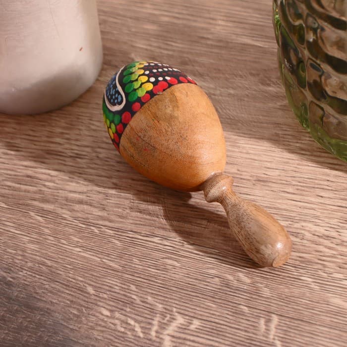 Сувенирный музыкальный инструмент «Маракас» 12×5×5 см МИКС цветов