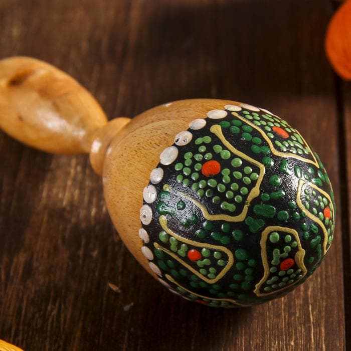 Сувенирный музыкальный инструмент «Маракас» 12×5×5 см МИКС цветов