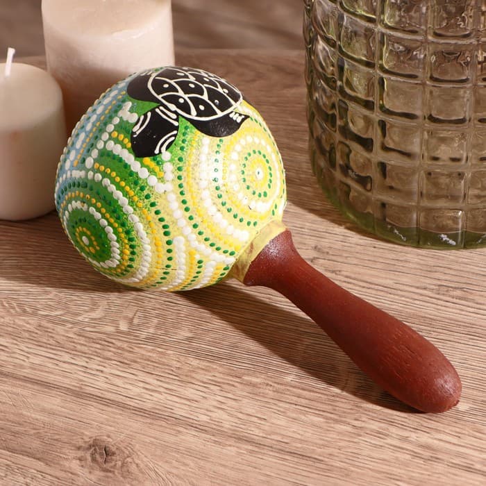 Сувенирный музыкальный инструмент «Маракас» 11×22×11 см МИКС цветов