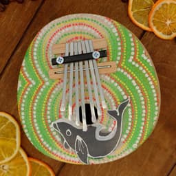 Сувенирный музыкальный инструмент «Калимба круглая» 16×16×8 см