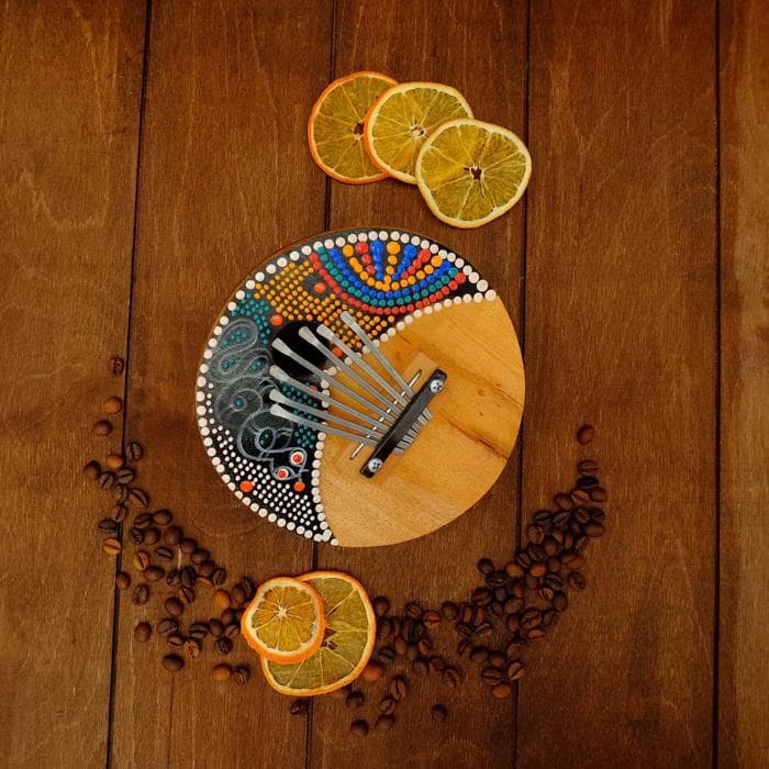 Сувенирный музыкальный инструмент «Калимба круглая» 16×16×8 см