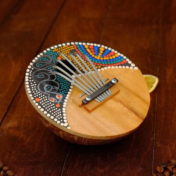 Сувенирный музыкальный инструмент «Калимба круглая» 16×16×8 см