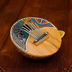 Сувенирный музыкальный инструмент «Калимба круглая» 16×16×8 см