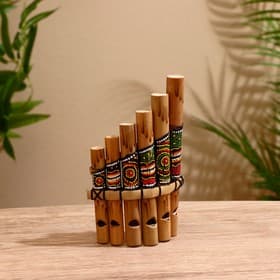 Сувенирный музыкальный инструмент «Флейта Пана», 2×15×9 см, МИКС