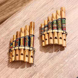 Сувенирный музыкальный инструмент «Флейта Пана», 2×15×9 см, МИКС