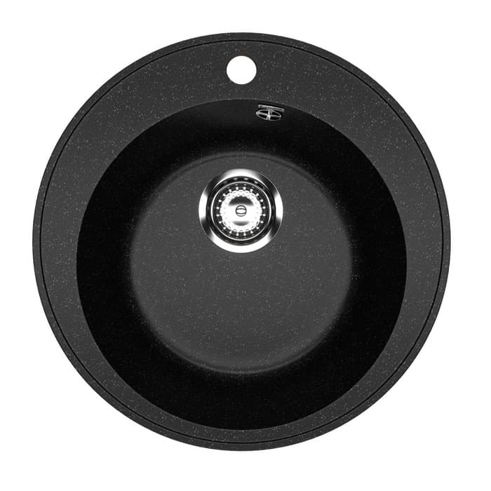 Мойка кухонная из камня Uperwood ECON UPD-405, 004, круглая, цвет 004 черная матовая