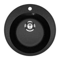 Мойка кухонная из камня Uperwood ECON UPD-405, 004, круглая, цвет 004 черная матовая