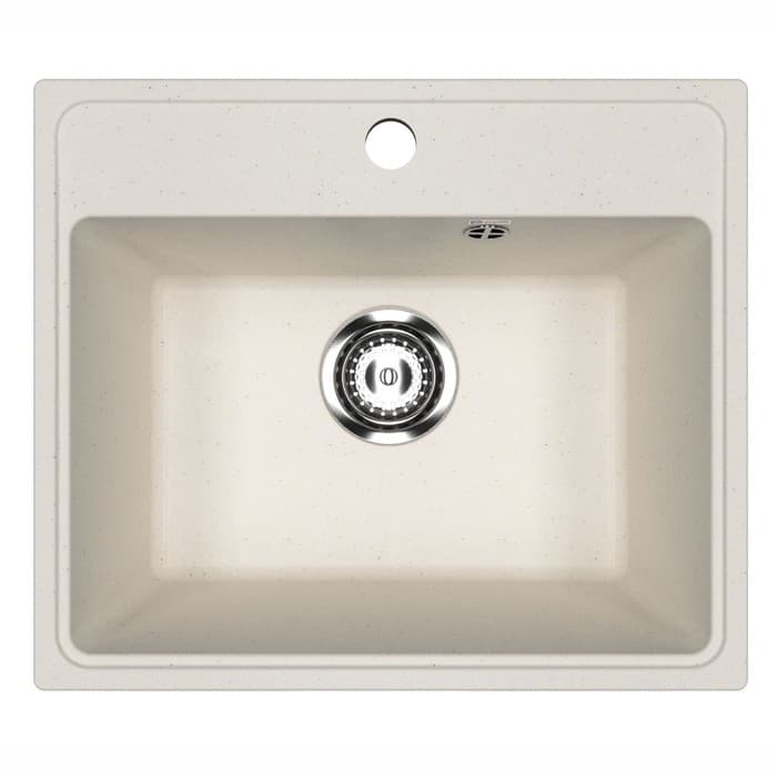 Мойка кухонная из камня Uperwood ECON UPD-408, 001, прямоугольная, цвет 001 белая матовая