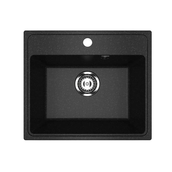 Мойка кухонная из камня Uperwood ECON UPD-408, 004, прямоугольная, цвет 004 черная матовая