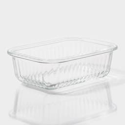 Контейнер для еды Доляна Basic, 370 мл, 14.5×10.5×5.5 см, прямоугольный, жаропрочного стекло, прозрачный