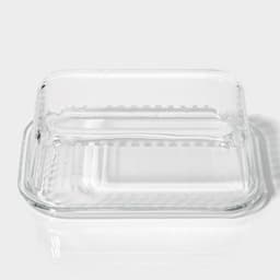 Контейнер для еды Доляна Basic, 370 мл, 14.5×10.5×5.5 см, прямоугольный, жаропрочного стекло, прозрачный