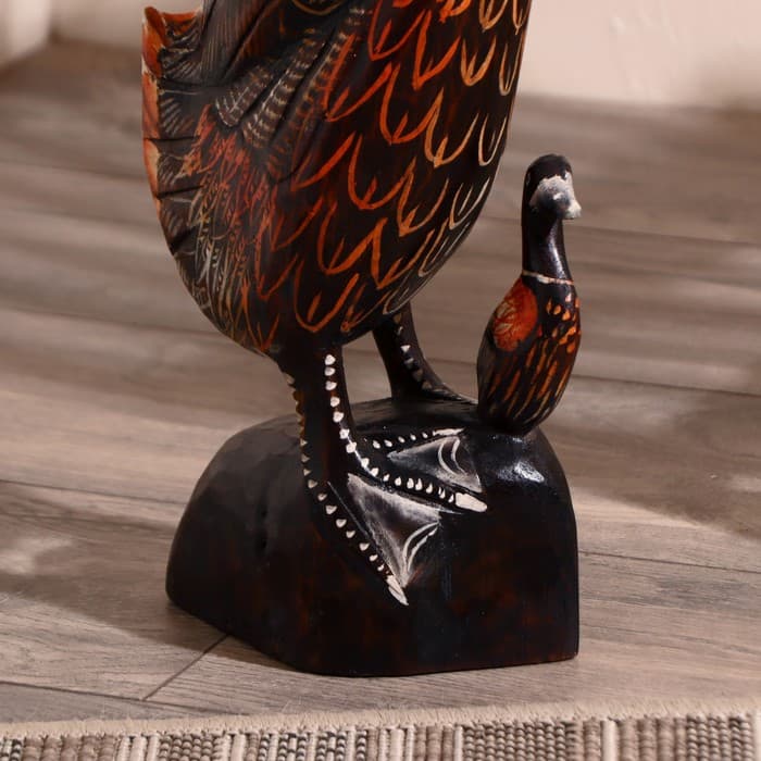 Сувенир «Утка с утёнком», 52×9×17 см, дерево