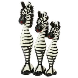 Сувенир «Семейство зебр», набор 3 шт., h=40 см, h=35 см, h=30 см, дерево