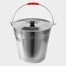 Ведро, 12 л, d=32 см, с крышкой, AISI 201 сталь