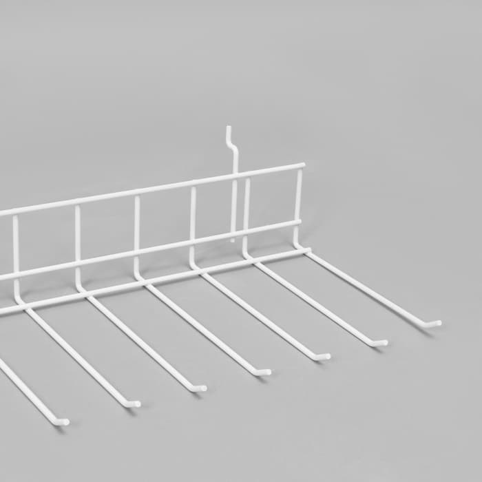Крючок-гребенка для металлической перфорированной панели, 55×21×4 см, цвет белый