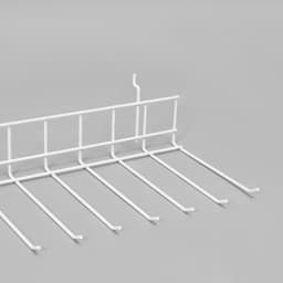 Крючок-гребенка для металлической перфорированной панели, 55×21×4 см, цвет белый