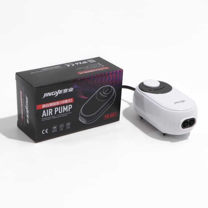 Компрессор воздушный JINGYE YE-621, бесшумный, с регулировкой мощности, 2×3.4 л/мин, 5 Вт