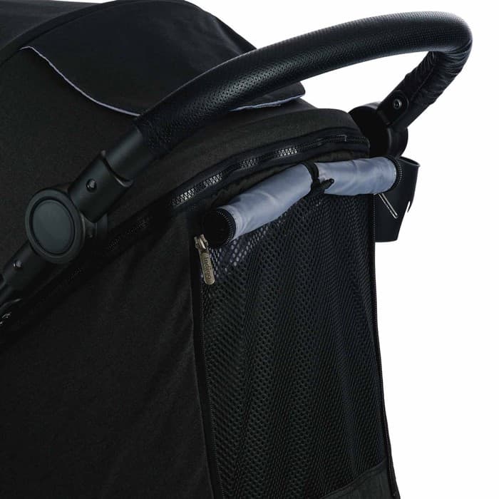 Коляска прогулочная детская MAXIMA (INDIGO), съемный бампер, чёрная