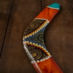 Сувенир Бумеранг, чёрный с узором, 41×13×1 см, МИКС