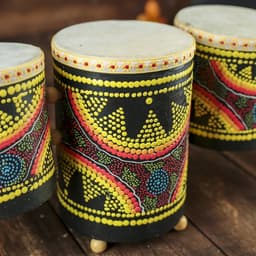 Сувенирный музыкальный инструмент «Барабаны тройные», 33×17×11 см, МИКС