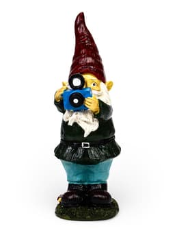 Садовая фигура из полистоуна «Гном фотограф», 10×10×27 см