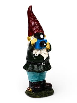 Садовая фигура из полистоуна «Гном фотограф», 10×10×27 см