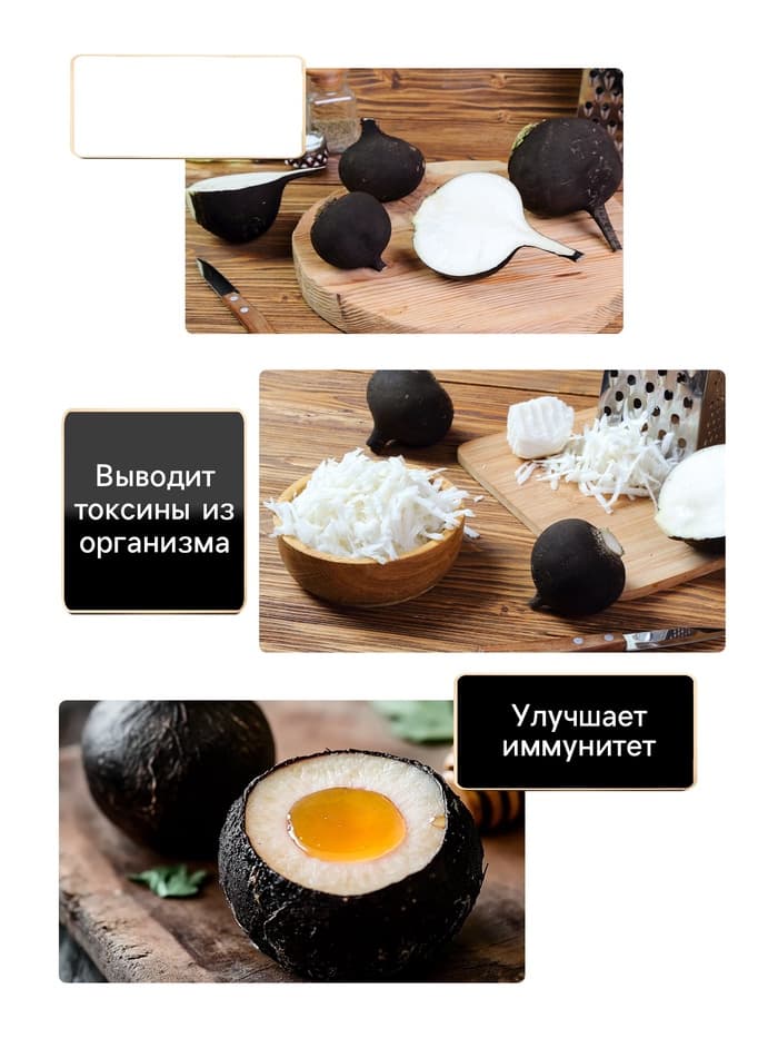 Семена Редька "Зимняя круглая чёрная", среднеспелая, 1 г