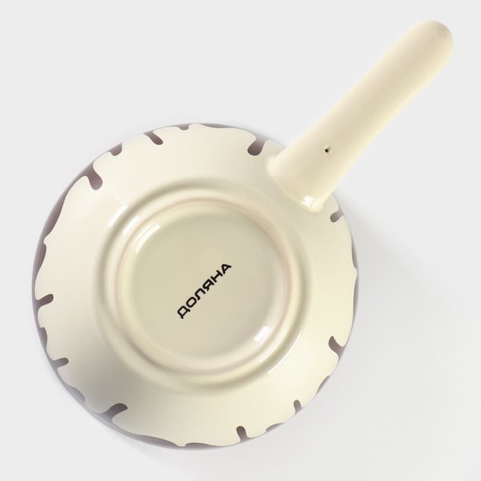 Набор для фондю Доляна «Шоколадница», 400 мл, 2 шпажки, керамика, коричневый