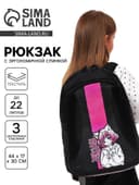 Рюкзак школьный, эргономичная спинка, 44×30×17 см «Аниме. Девчуля»