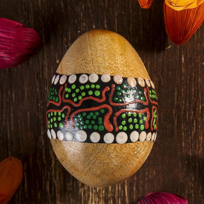 Сувенирный музыкальный инструмент Маракас «Яйцо с узором», 6.5×5×5 см, МИКС