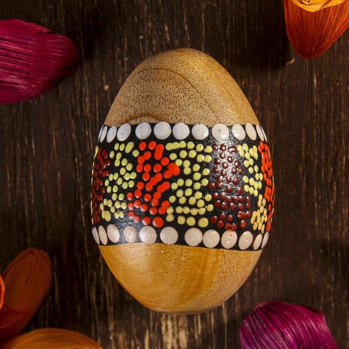 Сувенирный музыкальный инструмент Маракас «Яйцо с узором», 6.5×5×5 см, МИКС