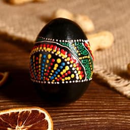 Сувенирный музыкальный инструмент Маракас «Яйцо с узором», 6.5×5×5 см, МИКС