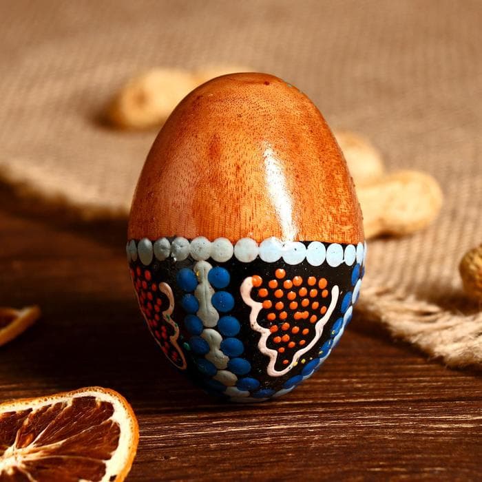 Сувенирный музыкальный инструмент Маракас «Яйцо с узором», 6.5×5×5 см, МИКС
