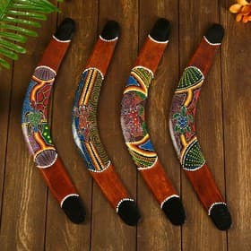 Сувенир Бумеранг «Цветная волна», 50×6×1 см