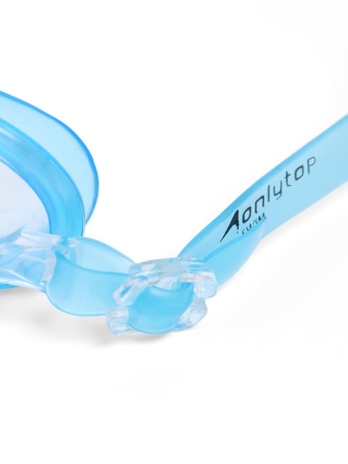 Очки для плавания детские «На волне: Акула», беруши, цвет голубой
