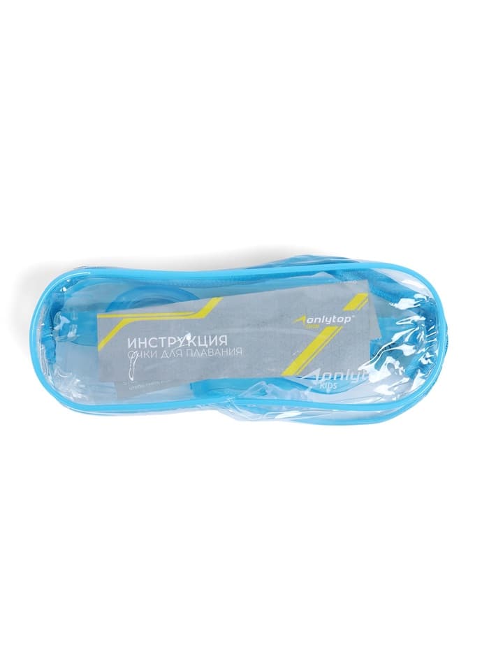 Очки для плавания детские «На волне: Акула», беруши, цвет голубой