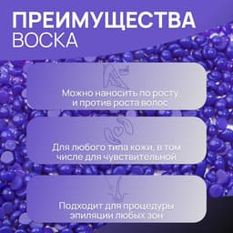 Воск для депиляции, плёночный, в гранулах, 300 г, индиго