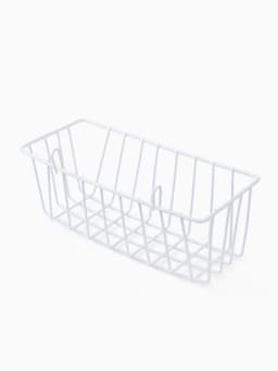 Корзина на сетку, 23×9×10 см, цвет белый