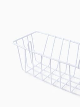 Корзина на сетку, 23×9×10 см, цвет белый