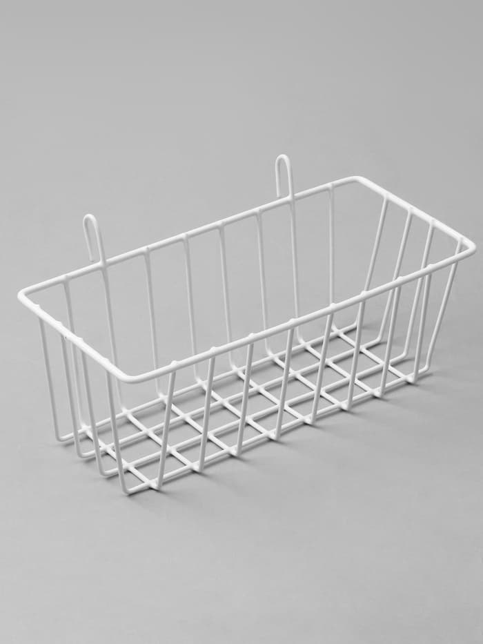 Корзина на сетку, 23×9×10 см, цвет белый