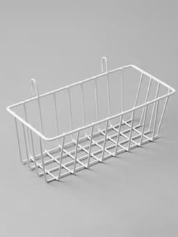 Корзина на сетку, 23×9×10 см, цвет белый