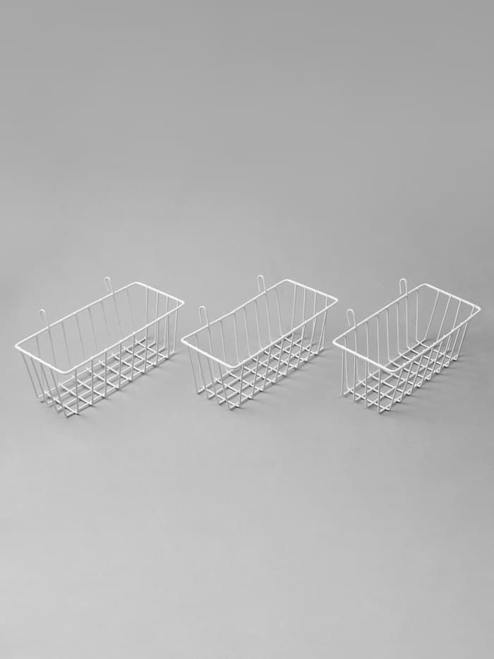 Корзина на сетку, 23×9×10 см, цвет белый
