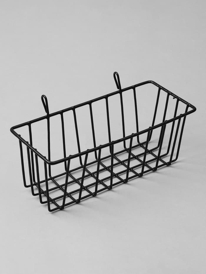 Корзина на сетку, 23×9×10 см, цвет чёрный