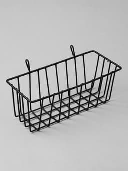 Корзина на сетку, 23×9×10 см, цвет чёрный