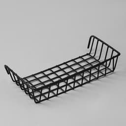 Корзина на сетку, 23×11.5×5 см, чёрная