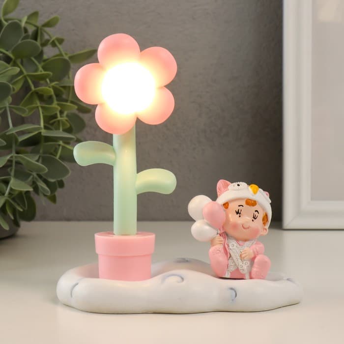 Фигурка светящаяся «Малышка в забавной шапке», 12×6.7×13 см, МИКС