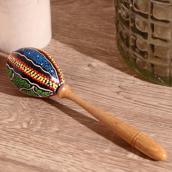 Сувенирный музыкальный инструмент «Маракас», 21×5.5×5.5 см, МИКС