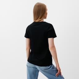 Футболка женская Let's go, цвет чёрный, красный, размер 52