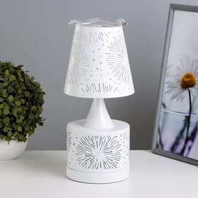 Аромалампа RISALUX «Салют», с подсветкой, Е27, 40 Вт, RGB, 13×13×30 см, белая