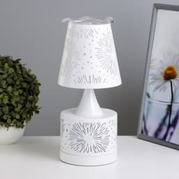 Аромалампа RISALUX «Салют», с подсветкой, Е27, 40 Вт, RGB, 13×13×30 см, белая